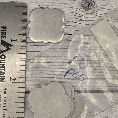Aluminum plaque 1" 14ga  5 pieces