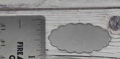 Scalloped oval  1 1/2" x 3/4"  14ga  5 pcs