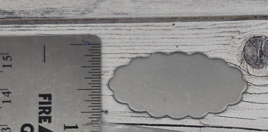 Scalloped oval  1 1/2" x 3/4"  14ga  5 pcs