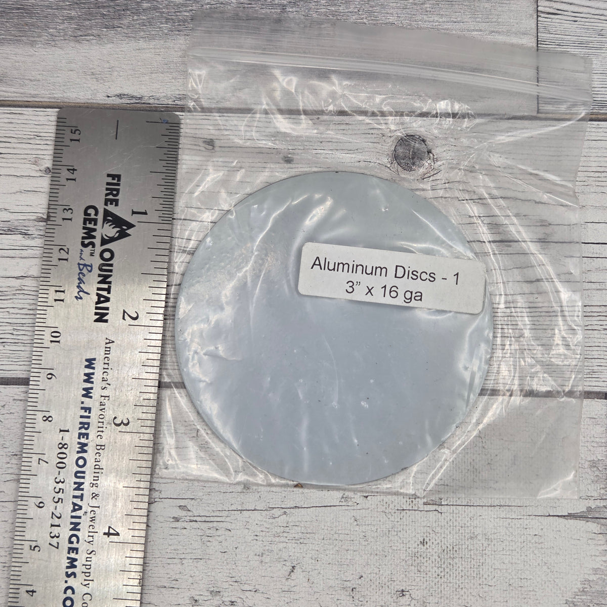 Aluminum round 3"  16ga   1 piece