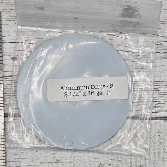 Aluminum round 2 1/2"  16ga   2 pcs
