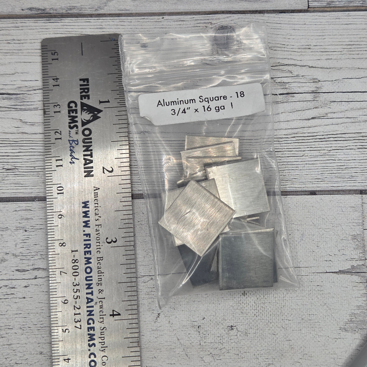 Aluminum Square 3/4"  16ga  18 pieces