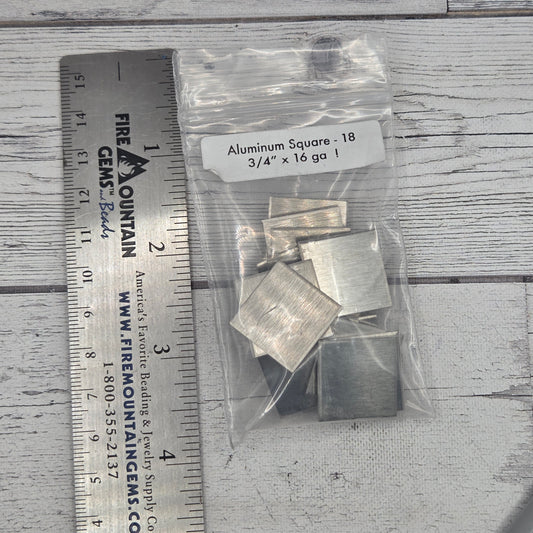 Aluminum Square 3/4"  16ga  18 pieces