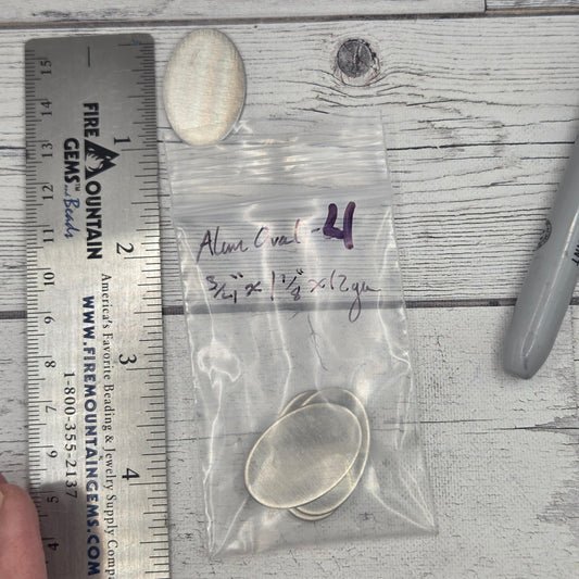 Aluminum Oval 3/4" x 1 1/8"  12 ga  4 pieces