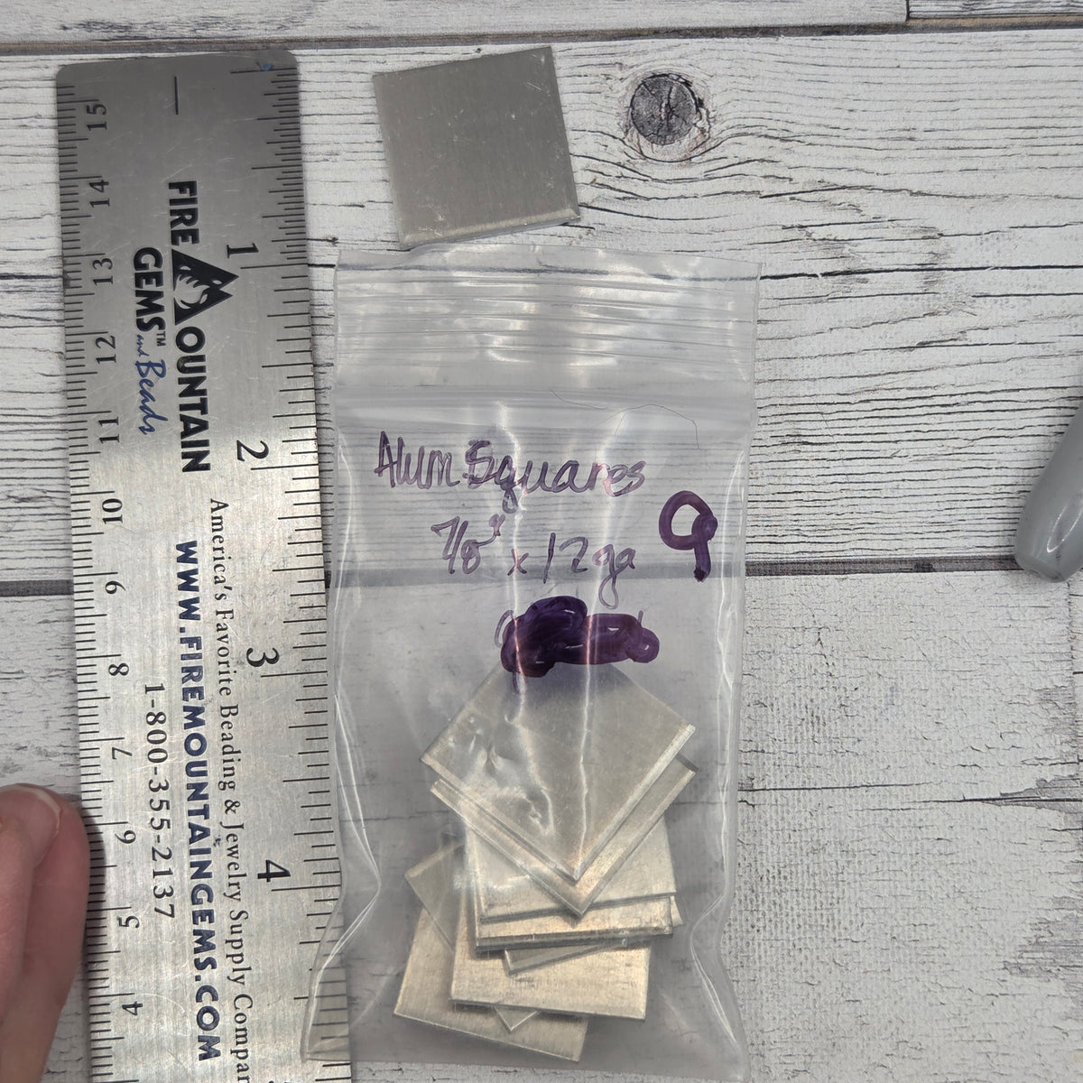 Aluminum Square  7/8"  12 ga  9 pieces