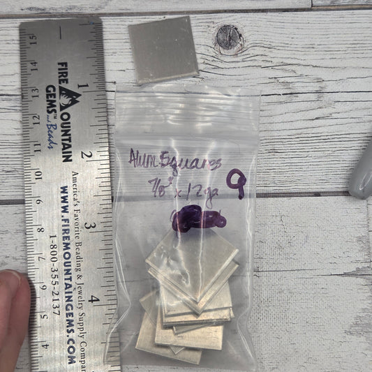 Aluminum Square  7/8"  12 ga  9 pieces