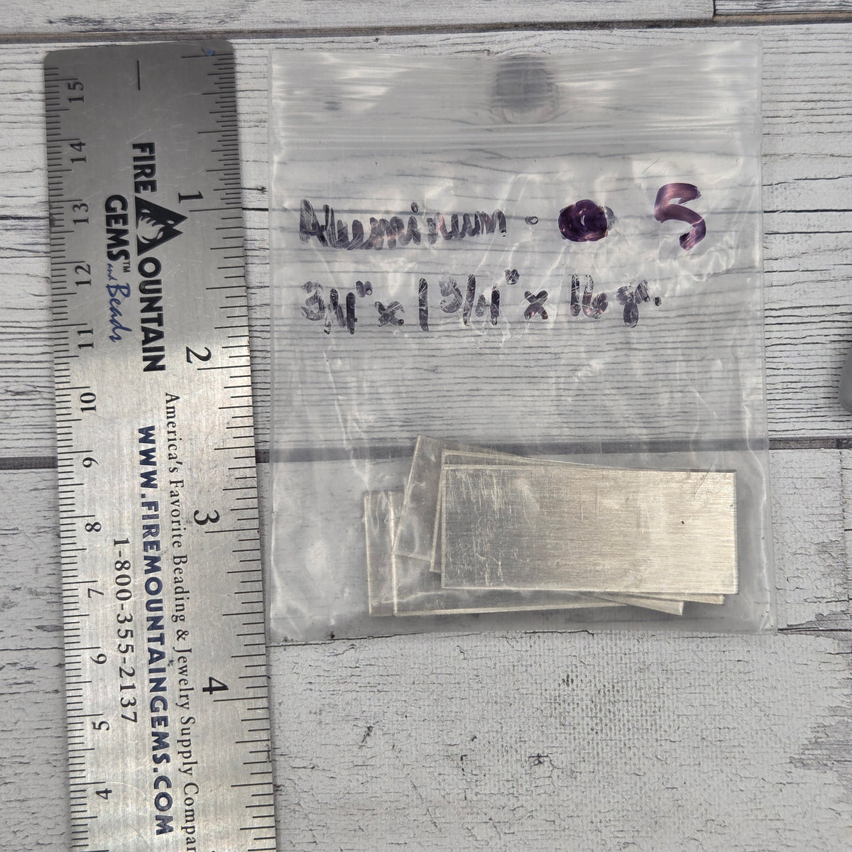 Aluminum 3/4" x 1 3/4"  16ga  5 pcs