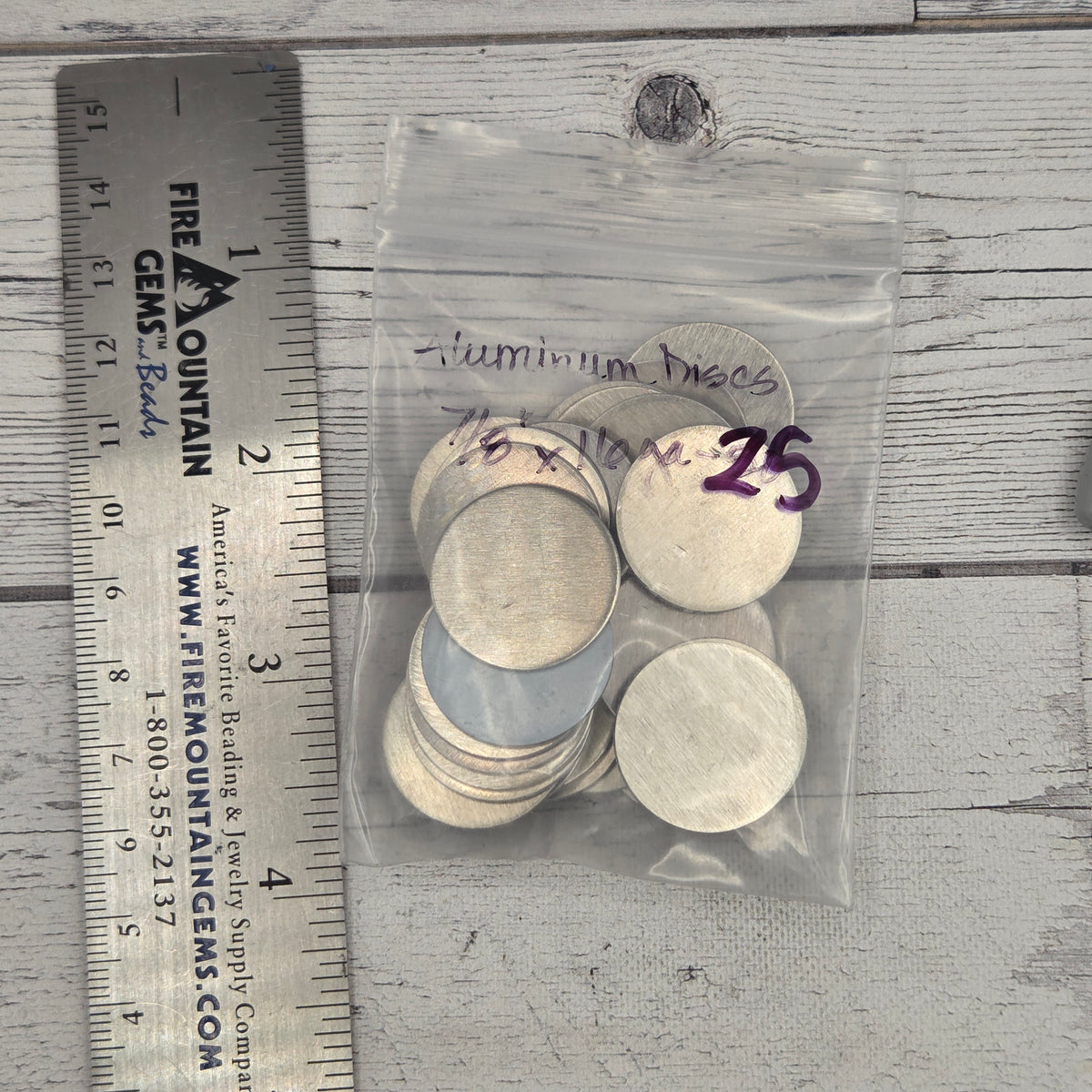 Aluminum circle 7/8"  16ga  25 pcs