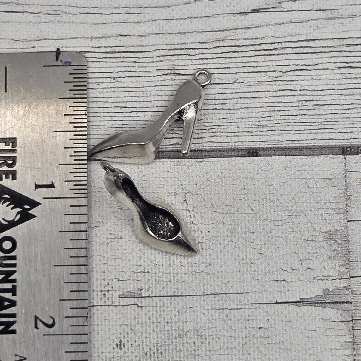 silver shoe charm - lot of 10