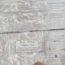 1.5 mm  stainless steel chain - 18" Hypo allergenic, tarnish resistant necklace