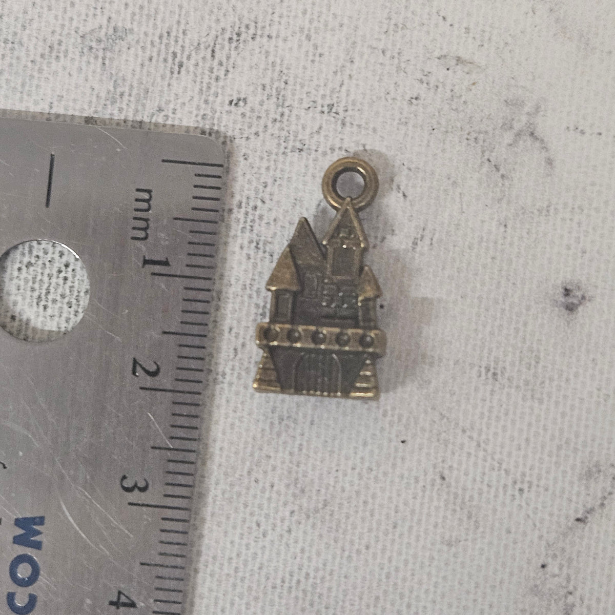 Bronze Detailed Castle Charm - lot of 5