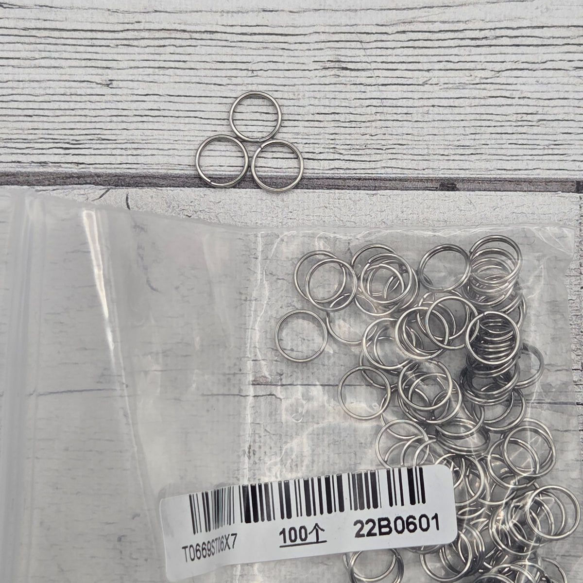 7mm stainless steel split ring - pack of 100