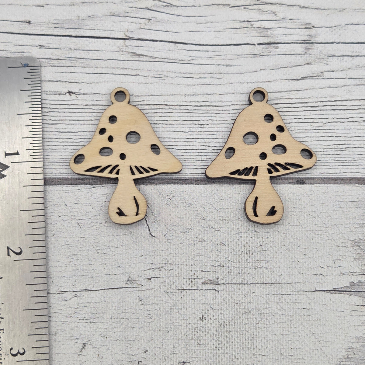 Mushroom - Laser cut earring pair