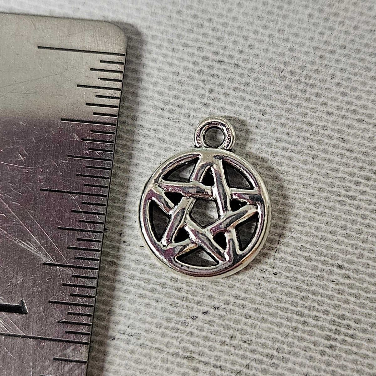 tiny Pentagram Charm - lot of 5