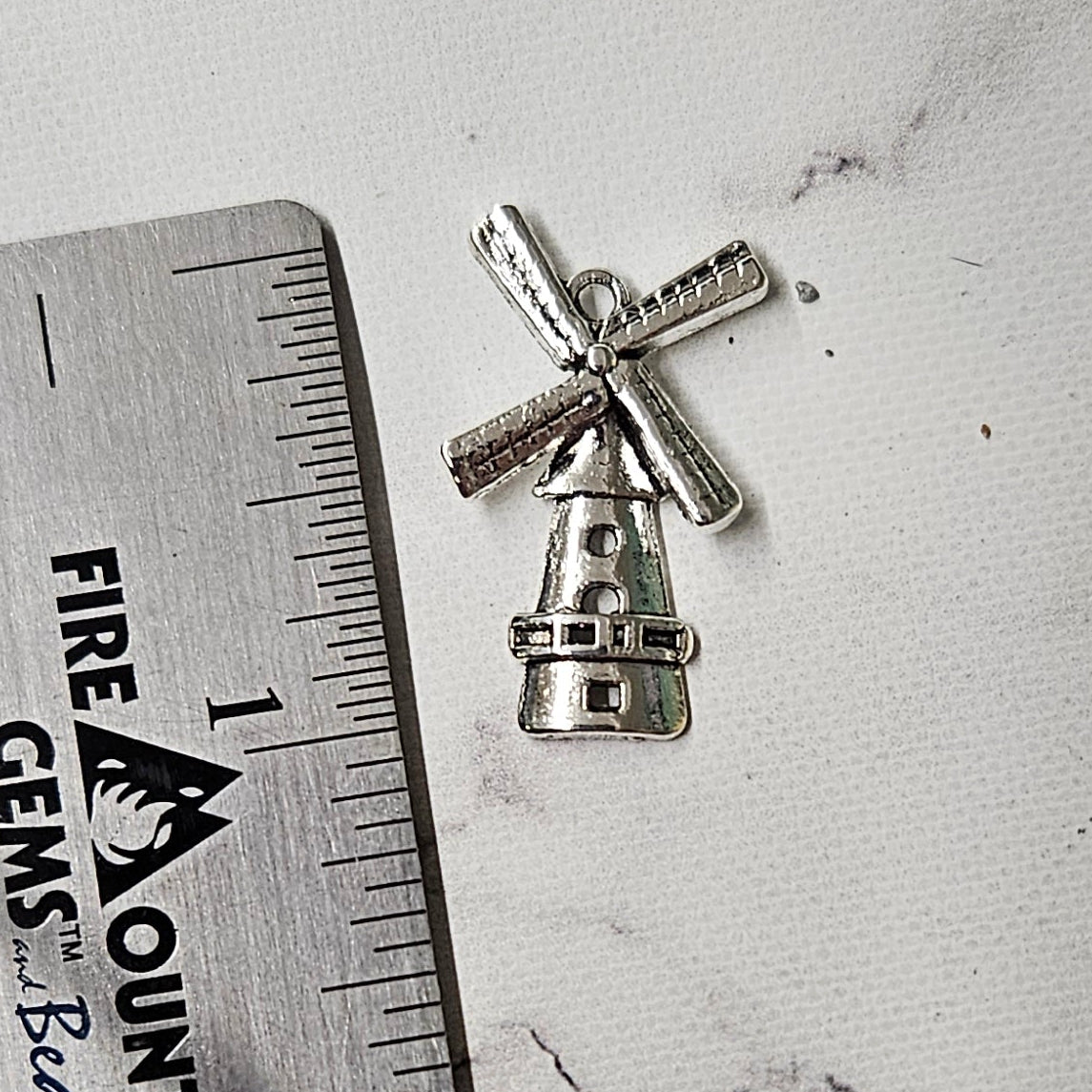 large windmill charm - lot of 5