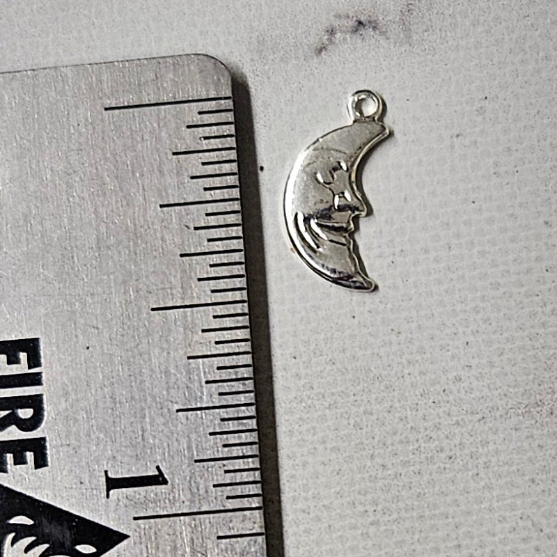 tiny moon charm - lot of 10