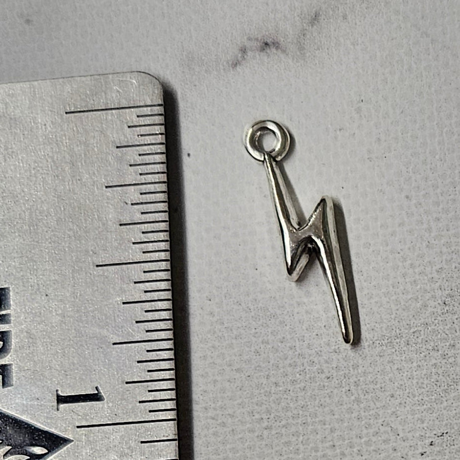 small lightning bolt charm  - lot of 5