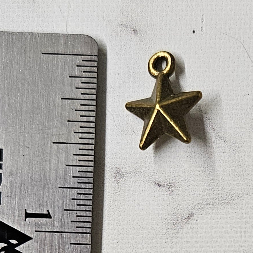 Bronze puffed star - lot of 6