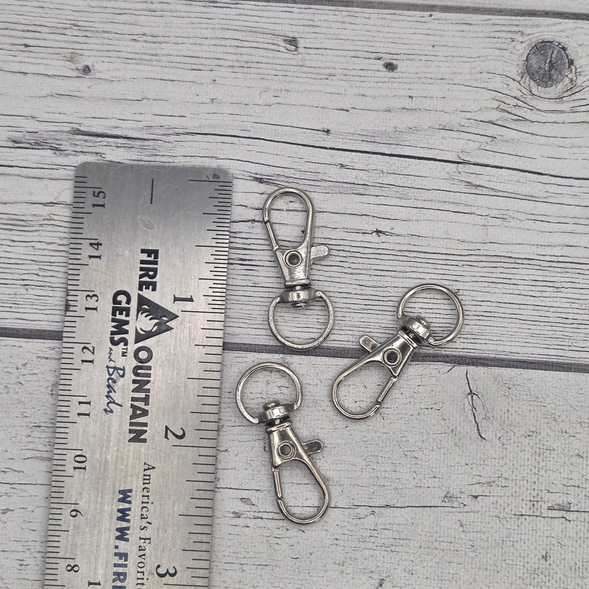 Silver large lobster clip - swivel - lot of 16