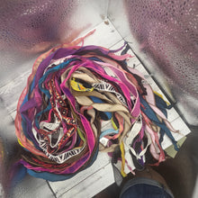Silk ribbon and silk cord mix - 50 pieces