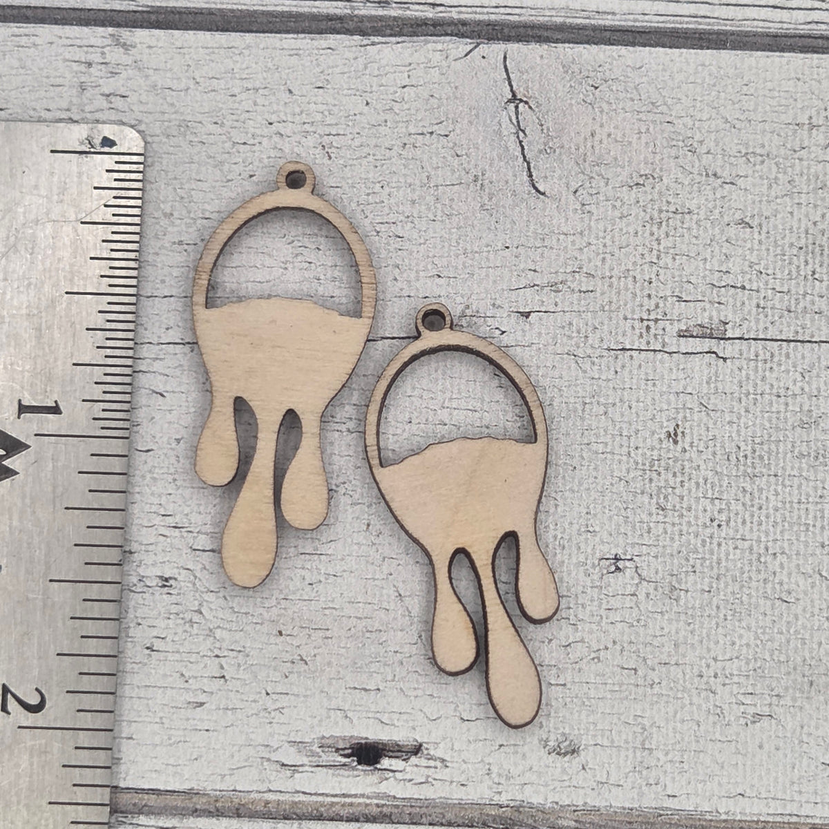 Paint spill - Laser cut earring pair