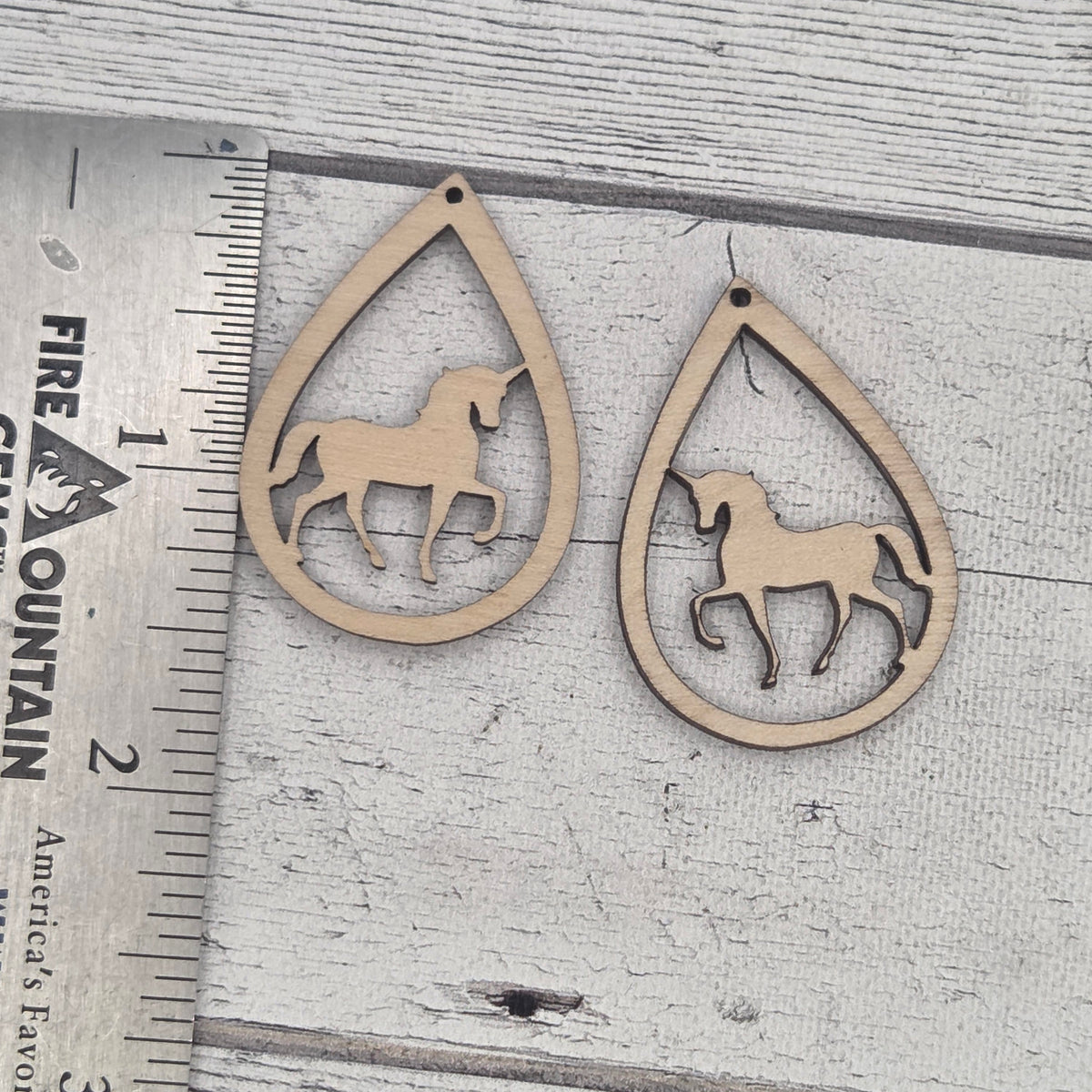 Unicorn - Laser cut earring pair