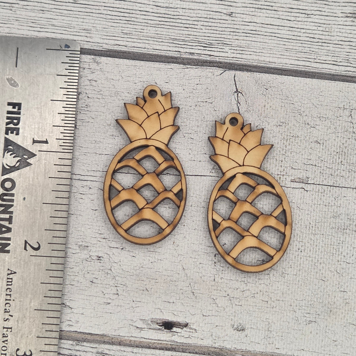 Pineapple - Laser cut earring pair