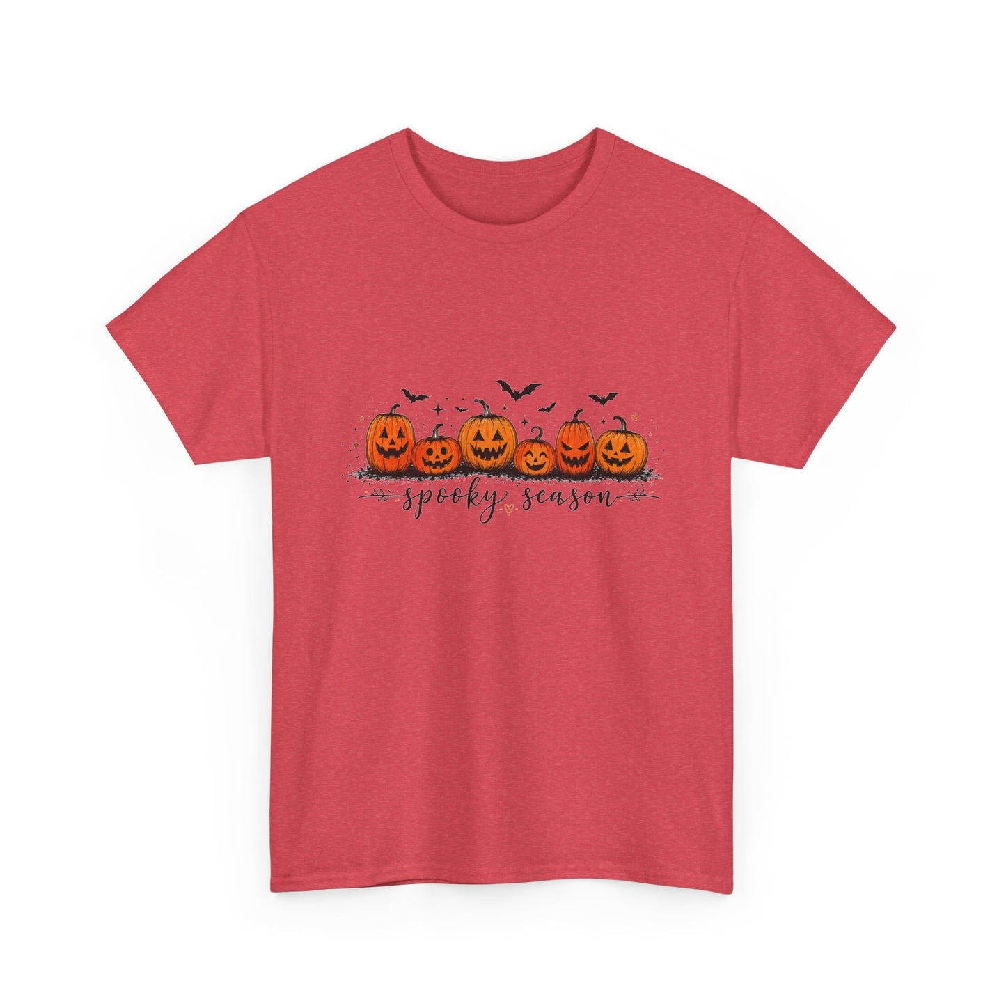 Spooky Season Pumpkin Tee — Cute Jack-o'-Lanterns & Bats Halloween T-Shirt