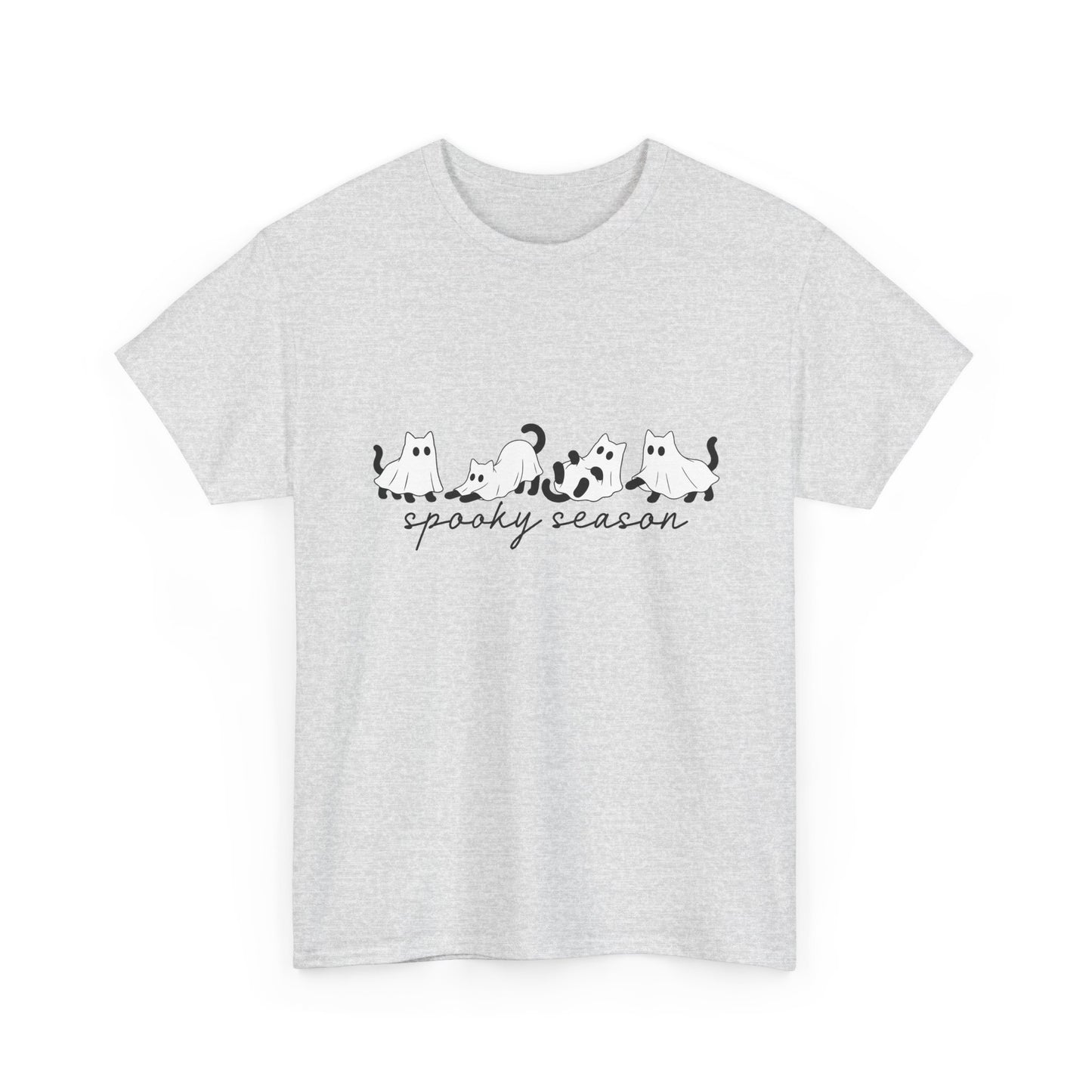 Spooky Season Cat Tee — Cute Ghost Cats "spooky season" Halloween Shirt