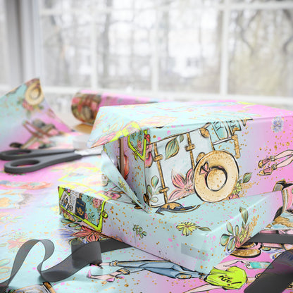 Wanderlust Wrapping Paper - Fun travel Gift Wrap