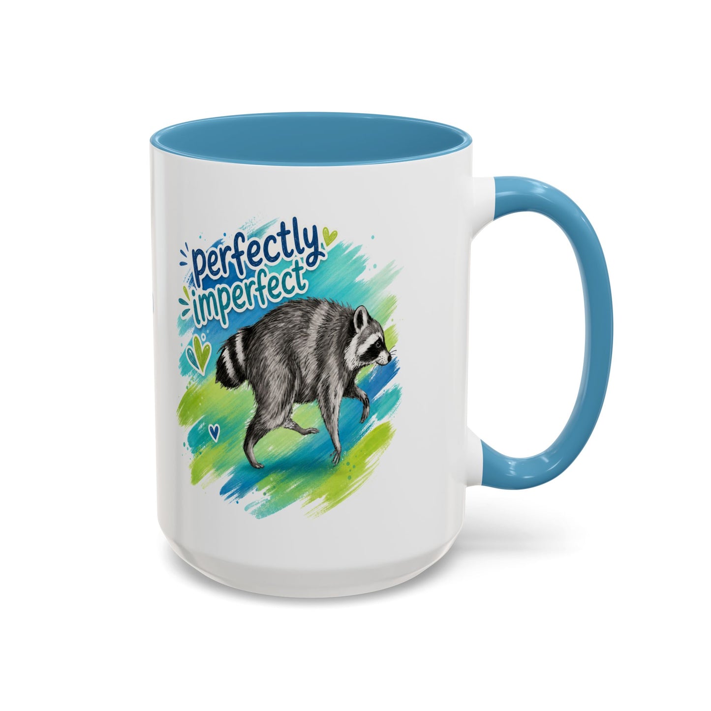 Perfectly Imperfect Raccoon Accent Coffee Mug (Personalizable) - 11/15oz