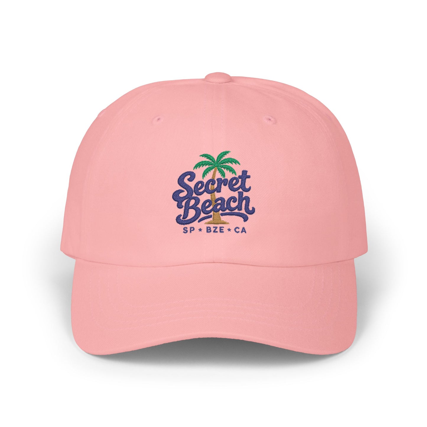 Secret Beach Dad Cap – Embroidered Palm Tree Baseball Hat