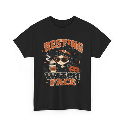 Resting Witch Face T-Shirt – Cute Halloween Witch Coffee Tee