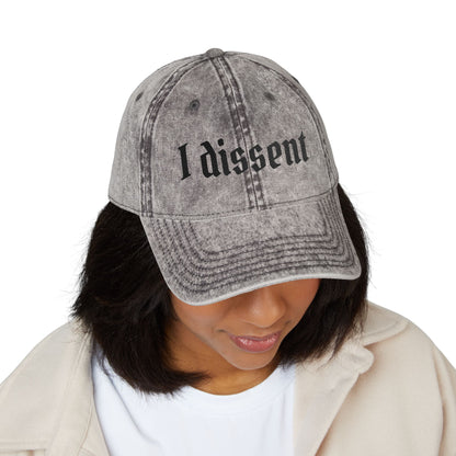 Embroidered 'I Dissent' Vintage Cap