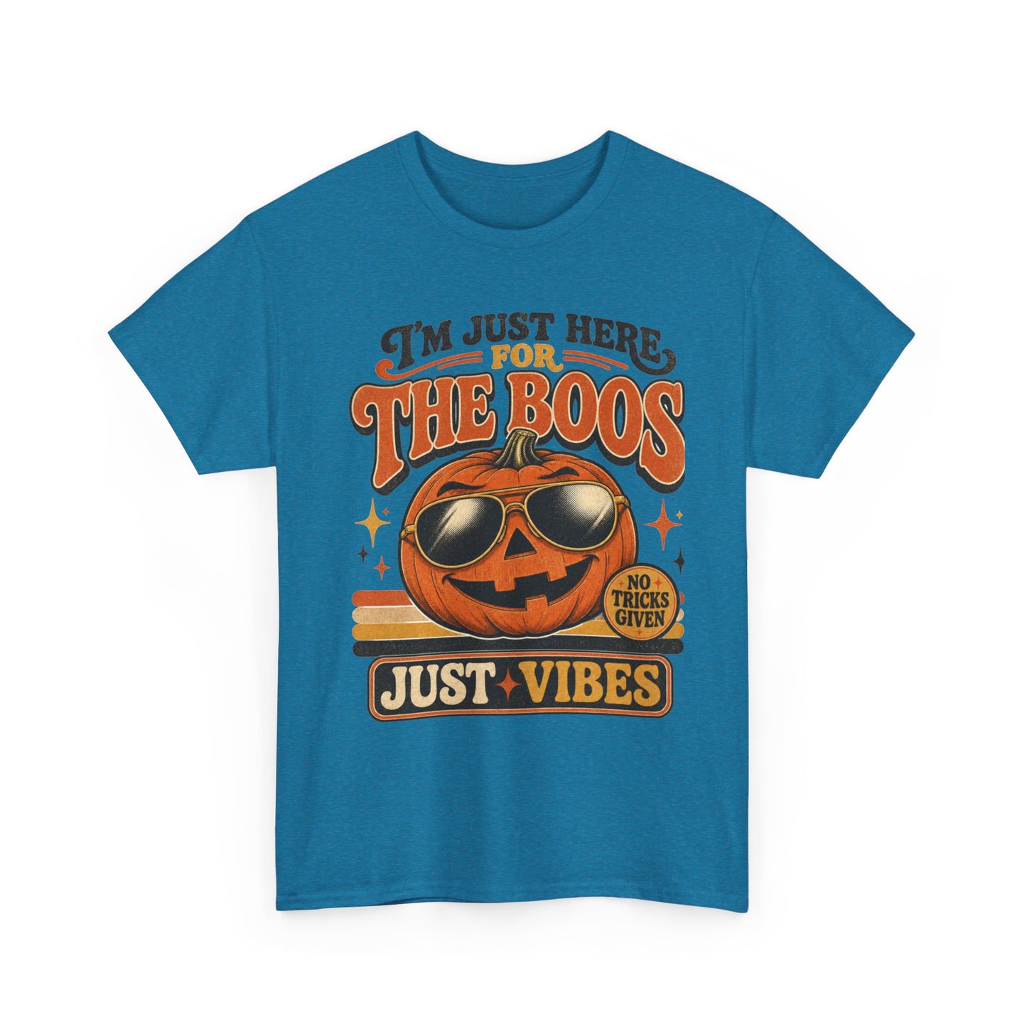 Halloween Pumpkin Tee — "I’m Just Here for the Boos" Retro Vibes
