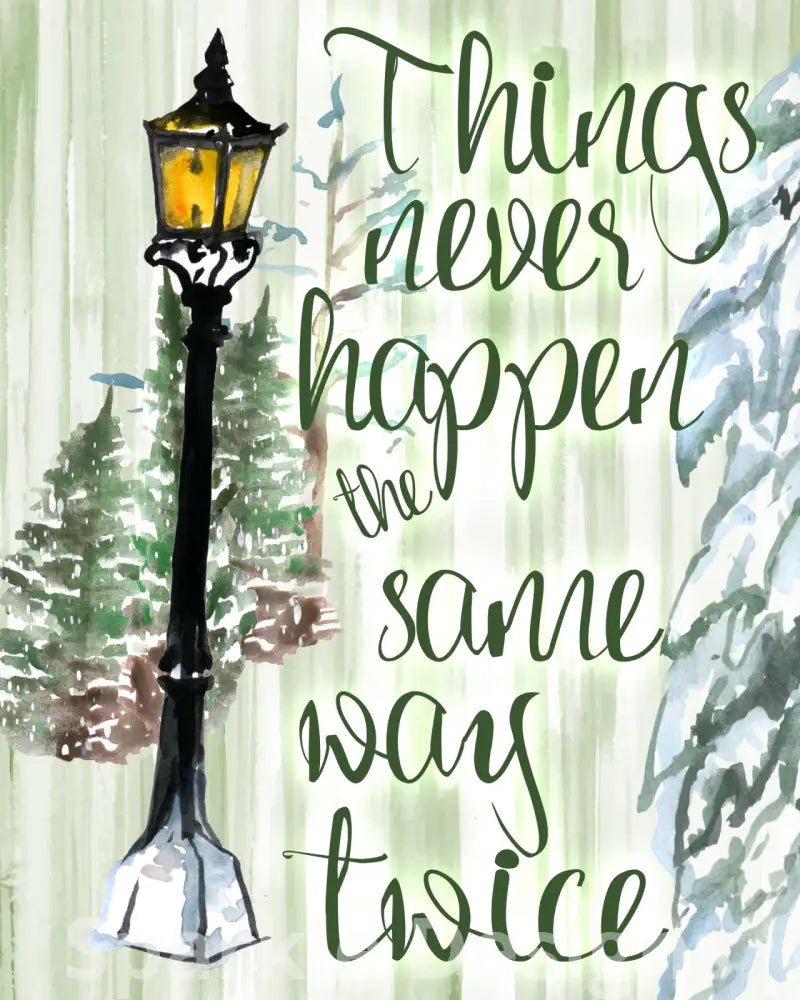 Things never happen the same way twice