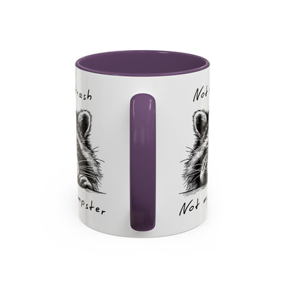 Not My Trash Not My Dumpster Raccoon Accent Coffee Mug