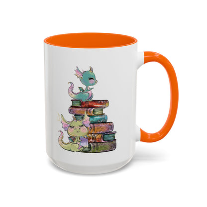 Book Dragons - Accent Coffee Mug (11, 15oz)