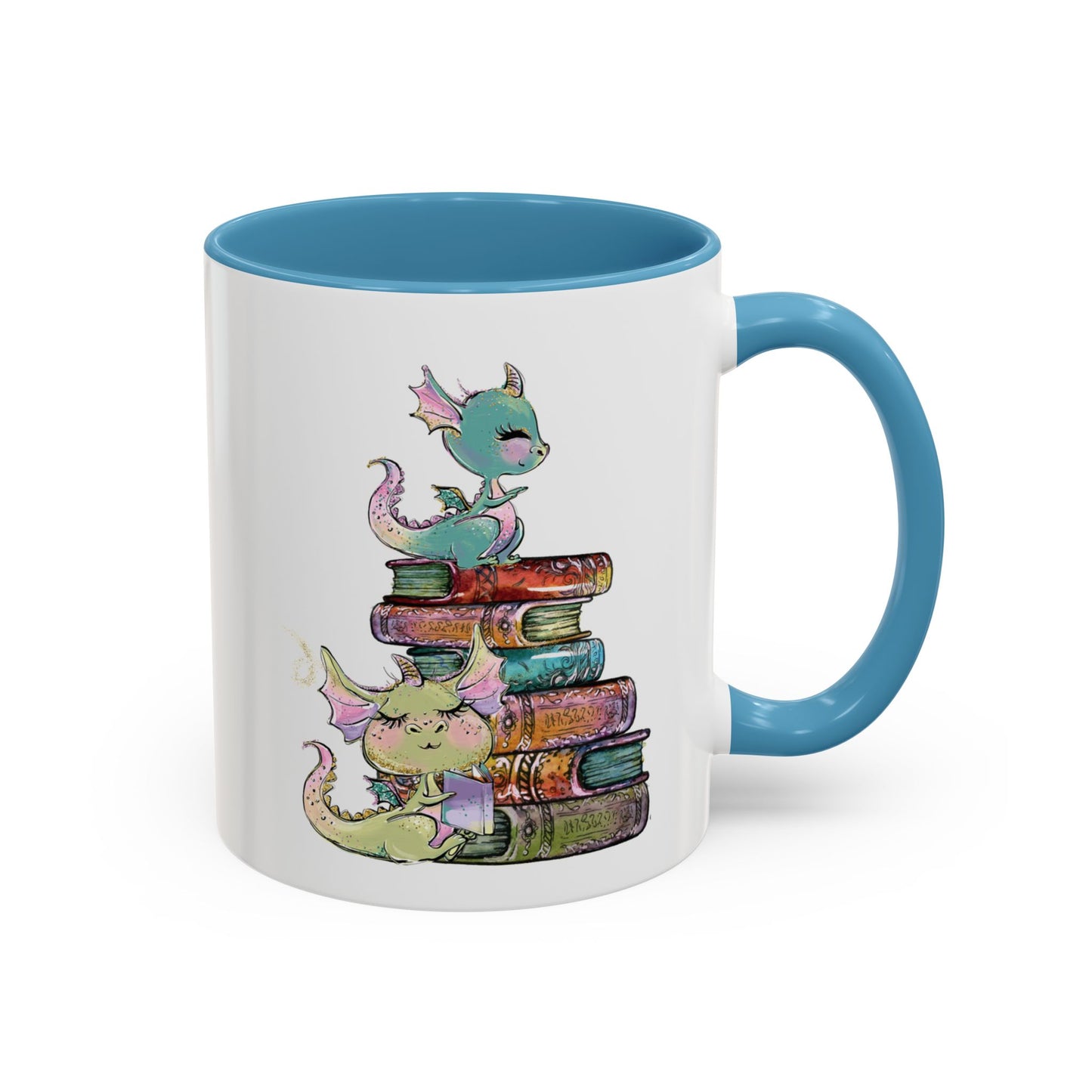Book Dragons - Accent Coffee Mug (11, 15oz)