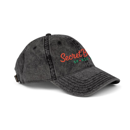 Vintage Embroidered Baseball Cap — "Secret Beach" Palm Logo
