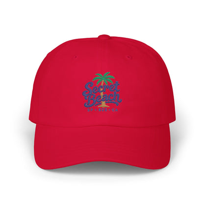 Secret Beach Dad Cap – Embroidered Palm Tree Baseball Hat