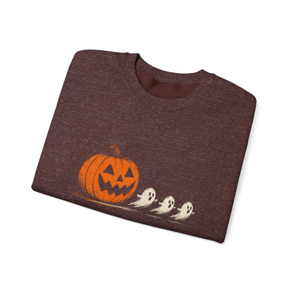 Halloween Pumpkin & Ghosts Crewneck Sweatshirt