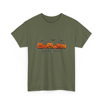 Spooky Season Pumpkin Tee — Cute Jack-o'-Lanterns & Bats Halloween T-Shirt