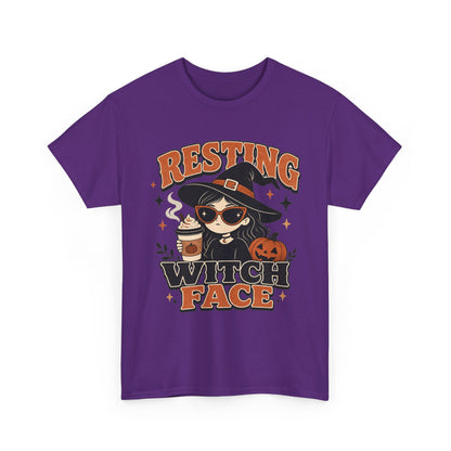 Resting Witch Face T-Shirt – Cute Halloween Witch Coffee Tee