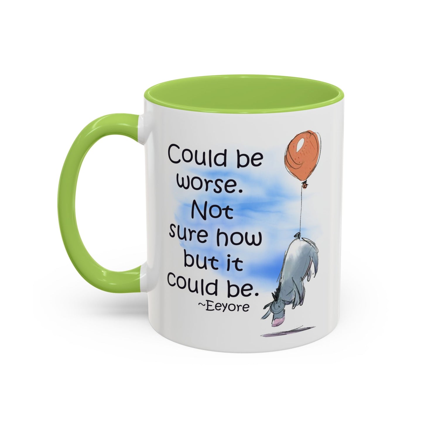 Could Be Worse - Classic Eeyore Accent Coffee Mug (11, 15oz)
