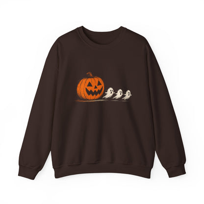 Halloween Pumpkin & Ghosts Crewneck Sweatshirt
