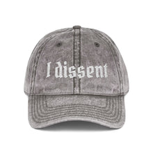 Embroidered 'I Dissent' Vintage Cap - White text
