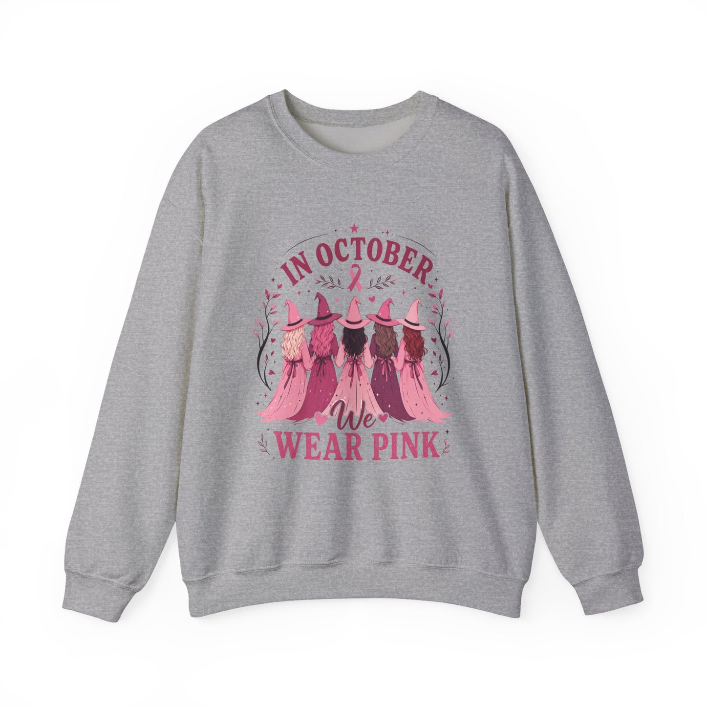 Breast Cancer Awareness Sweatshirt - "In October We Wear Pink" Crewneck