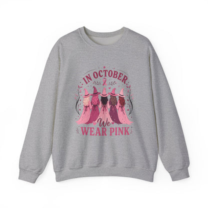 Breast Cancer Awareness Sweatshirt - "In October We Wear Pink" Crewneck