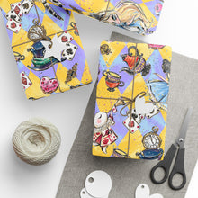 Wrapping Paper — Alice in Wonderland Patterned Gift Wrap (Clocks, Teacups & Playing Cards)